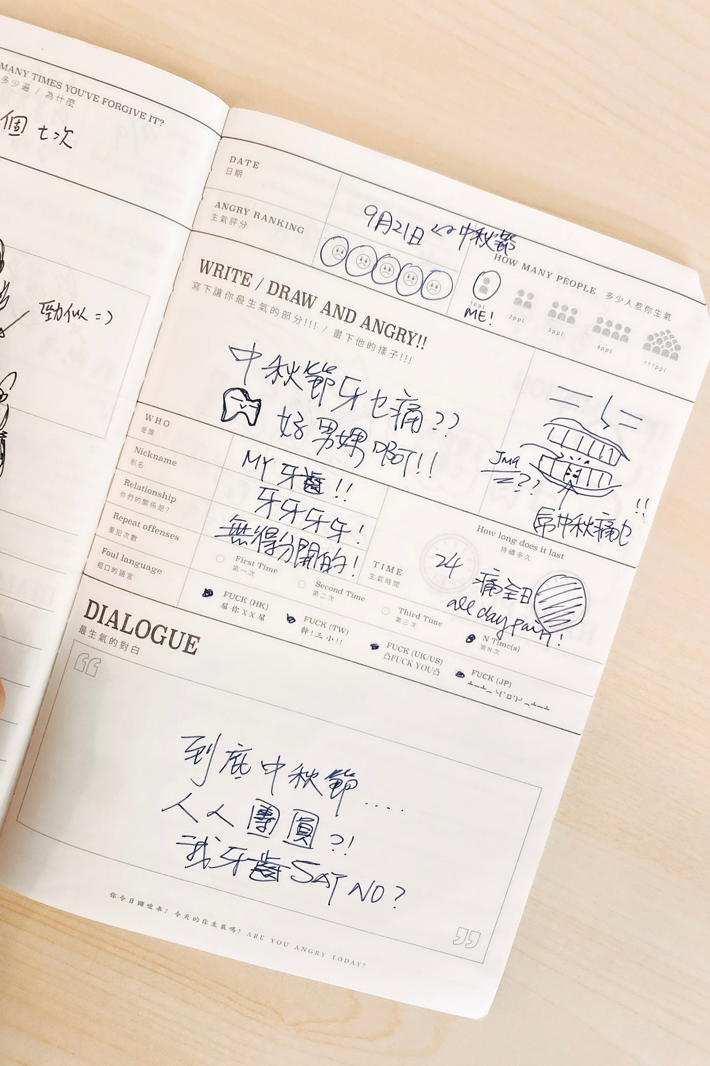 有朝一日 • 文房具 • 研習本系列- 生氣記錄本又名小氣本 | Book of Angry!!! .\/.